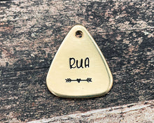 Load image into Gallery viewer, double sided guitar pick dog tag