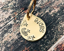 Load image into Gallery viewer, Cute dog tag, tear drop small pet id tag with toucan design, 2 phone numbers