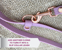 Load image into Gallery viewer, Mud-proof hands-free dog leash with rose gold fittings - choose your length