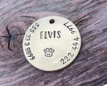 Load image into Gallery viewer, Medical alert dog id tag, hand stamped