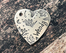 Load image into Gallery viewer, double-sided metal pet id tag with 2 phone numbers