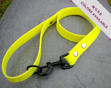 Load image into Gallery viewer, Mud-proof dog leash with black fittings - choose your color & length