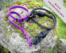 Load image into Gallery viewer, Mud-Proof Dog Collar And Boating Knot Leash Set For Small Dogs And Puppies - Choose your color and length