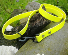 Load image into Gallery viewer, Mud-proof dog leash with black fittings - choose your color & length