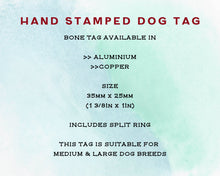 Load image into Gallery viewer, Bone dog tag with bike & flowers