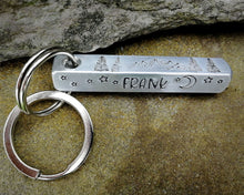 Load image into Gallery viewer, Pet memorial keychain, handmade dog loss gift with date