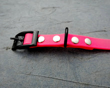 Load image into Gallery viewer, Mud-proof small dog collar, adjustable buckle collar with black fittings