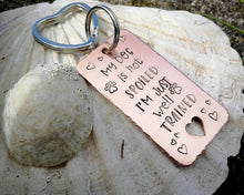 Load image into Gallery viewer, Funny dog mom keychain, cute dog lover gift idea