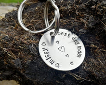 Load image into Gallery viewer, 'best dog mom' keychain & matching dog tag