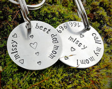Load image into Gallery viewer, 'best dog mom' keychain & matching dog tag