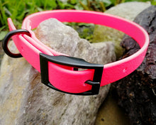 Load image into Gallery viewer, Mud-proof small dog collar, adjustable buckle collar with black fittings