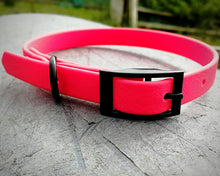 Load image into Gallery viewer, Mud-proof small dog collar, adjustable buckle collar with black fittings