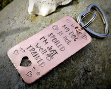 Load image into Gallery viewer, Funny dog mom keychain, cute dog lover gift idea