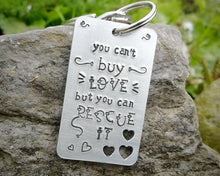 Load image into Gallery viewer, Rescue dog keychain, handmade dog lover gift