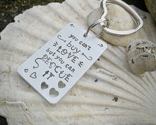 Load image into Gallery viewer, Rescue dog keychain, handmade dog lover gift