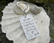 Load image into Gallery viewer, Rescue dog keychain, handmade dog lover gift