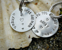 Load image into Gallery viewer, 'best dog mom' keychain & matching dog tag