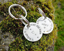 Load image into Gallery viewer, 'best dog mom' keychain & matching dog tag
