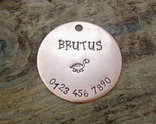 Load image into Gallery viewer, Funny dog tag, hand stamped with 'Obedience School Dropout'