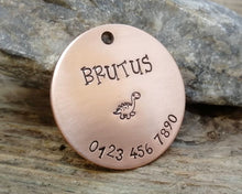 Load image into Gallery viewer, Funny dog tag, hand stamped with 'Obedience School Dropout'
