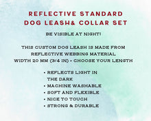 Load image into Gallery viewer, Reflective Dog Collar And Leash Set - choose your color & length