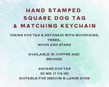 Load image into Gallery viewer, Dog tag & matching keychain, handmade dog lover gift idea