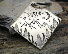 Load image into Gallery viewer, Dog tag & matching keychain, handmade dog lover gift idea