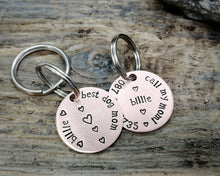 Load image into Gallery viewer, 'best dog mom' keychain & matching dog tag