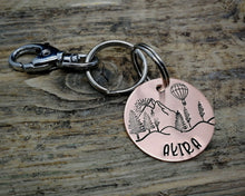 Load image into Gallery viewer, Dog tag with matching keychain, handmade dog lover gift idea