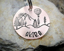 Load image into Gallery viewer, Dog tag with matching keychain, handmade dog lover gift idea