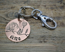 Load image into Gallery viewer, Dog tag with matching keychain, handmade dog lover gift idea