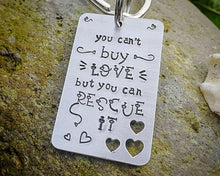 Load image into Gallery viewer, Rescue dog keychain, handmade dog lover gift