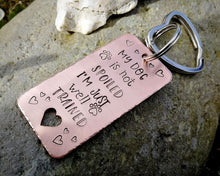 Load image into Gallery viewer, Funny dog mom keychain, cute dog lover gift idea