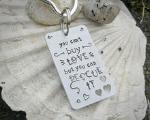 Load image into Gallery viewer, Rescue dog keychain, handmade dog lover gift