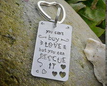 Load image into Gallery viewer, Rescue dog keychain, handmade dog lover gift