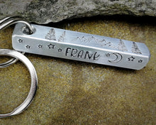 Load image into Gallery viewer, Pet memorial keychain, handmade dog loss gift with date