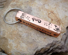 Load image into Gallery viewer, Bar tag, pet id tag, hand stamped with nautical design and 'chipped & loved'