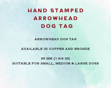 Load image into Gallery viewer, Arrow head dog tag with fern leaves