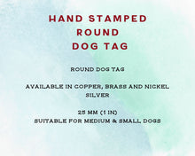 Load image into Gallery viewer, Small dog id tag, hand-stamped with fairy & stars