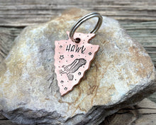 Load image into Gallery viewer, Arrow head dog tag with eagle and stars