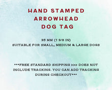 Load image into Gallery viewer, Arrow head dog tag with eagle and stars