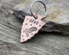 Load image into Gallery viewer, Arrow head dog tag with eagle and stars