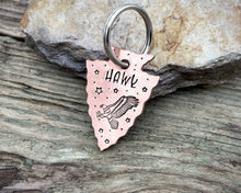 Load image into Gallery viewer, Arrow head dog tag with eagle and stars
