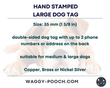 Load image into Gallery viewer, Halloween dog id tag with up to 2 phone numbers or address
