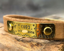Load image into Gallery viewer, brass nameplate for dog collar
