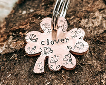 Load image into Gallery viewer, clover dog tag handmade
