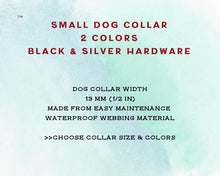 Load image into Gallery viewer, Mud-proof small dog collar, 2 colors, adjustable buckle collar with black fittings

