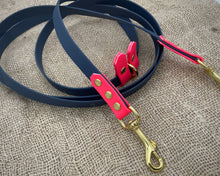 Load image into Gallery viewer, Mud-proof hands-free dog leash, 2 colors &amp; deluxe brass fittings - choose your colors &amp; length
