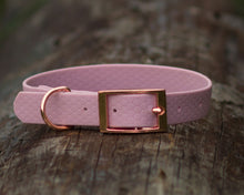 Load image into Gallery viewer, Deluxe mud-proof dog collar and matching bracelet with rose gold fittings - choose your size
