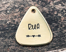 Load image into Gallery viewer, guitar pick dog id tag
